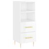 vidaXL Sideboard High Gloss White 34.5x34x90 cm Engineered Wood