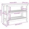 vidaXL Work Bench Wax brown 110.5 x 50 x 80 cm Solid pine wood