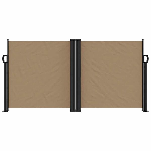 vidaXL Retractable Side Awning Taupe 120x1200 cm
