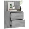 vidaXL Wall-mounted Bedside Cabinets 2 pcs Grey Sonoma