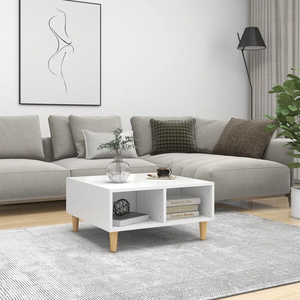 vidaXL Coffee Table White 60x60x30 cm Engineered Wood