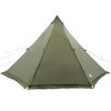vidaXL Family Tent Tipi 8-Person Olive Green Waterproof