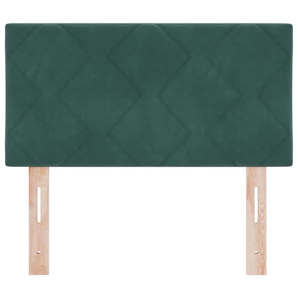 vidaXL Headboard Height Adjustable Dark green 80 cm Velvet