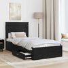 vidaXL Bed Frame with Headboard Black Oak 90 x 190 cm Engineered Wood