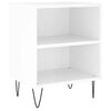 vidaXL Bedside Cabinet High Gloss White 40x30x50 cm Engineered Wood