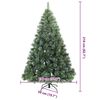 vidaXL Artificial Hinged Christmas Tree Snow Flocked White 210 cm