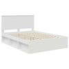 vidaXL Bed Frame with Headboard White 150 x 200 cm Solid Pine Wood