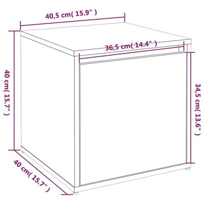 vidaXL Box Drawer Concrete Grey 40.5x40x40 cm Engineered Wood