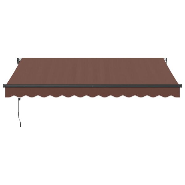 vidaXL Automatic Retractable Awning with LEDs Brown 350x250 cm