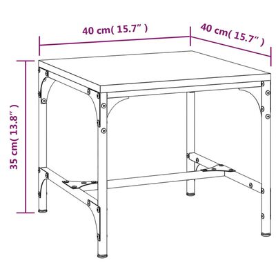 vidaXL Side Table Grey Sonoma 40x40x35 cm Engineered Wood