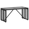 vidaXL Outdoor Table Black 80 x 40 x 40 cm PE Rattan and Glass