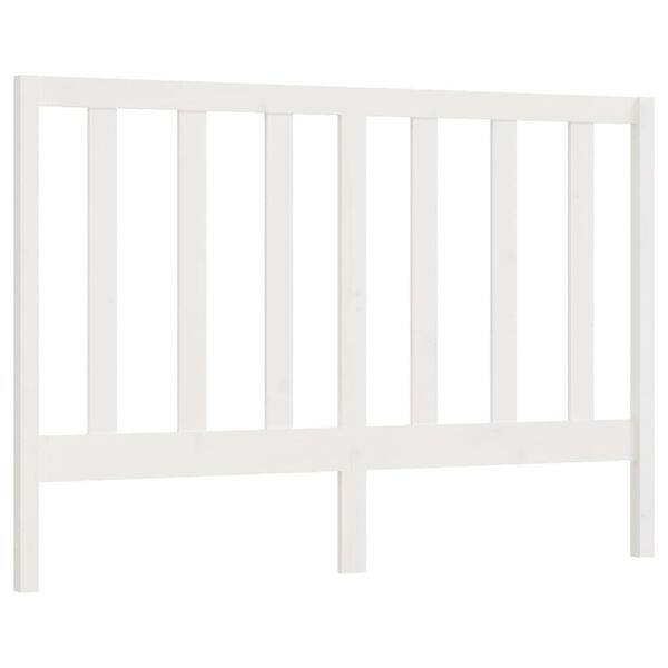 vidaXL Bed Headboard White 146x4x100 cm Solid Wood Pine