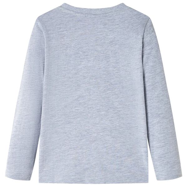 Kids' T-shirt with Long Sleeves Grey Melange 128