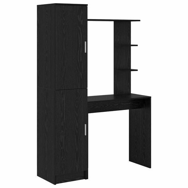 vidaXL Desk 2 pcs Black Oak