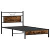 vidaXL Bed Frame without Mattress Smoked Oak 107x203 cm Engineered Wood