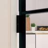 vidaXL Interior Door Black 83x201.5 cm Tempered Glass&Aluminium