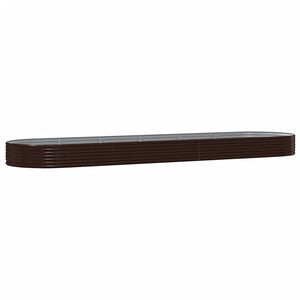 vidaXL Garden Raised Bed Galvanised Steel 523x140x36 cm Brown