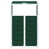 vidaXL Wheelie Bin Storage for Single Bin Green 72x81x115 cm Steel