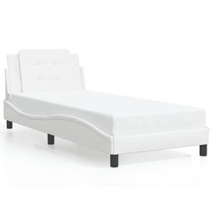 vidaXL Bed Frame without Mattress "Zadar" White 90x200 cm Faux Leather