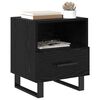 vidaXL Bedside Cabinet Black Oak 40 x 35 x 47.5 cm Engineered Wood