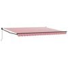 vidaXL Retractable Awning Red and White 450 x 300 x 165 cm