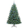 vidaXL Artificial Hinged Christmas Tree Green 180 cm PVC and Metal