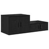 vidaXL Storage Cabinet 2 pcs Black Oak 127 x 41 x 40 cm