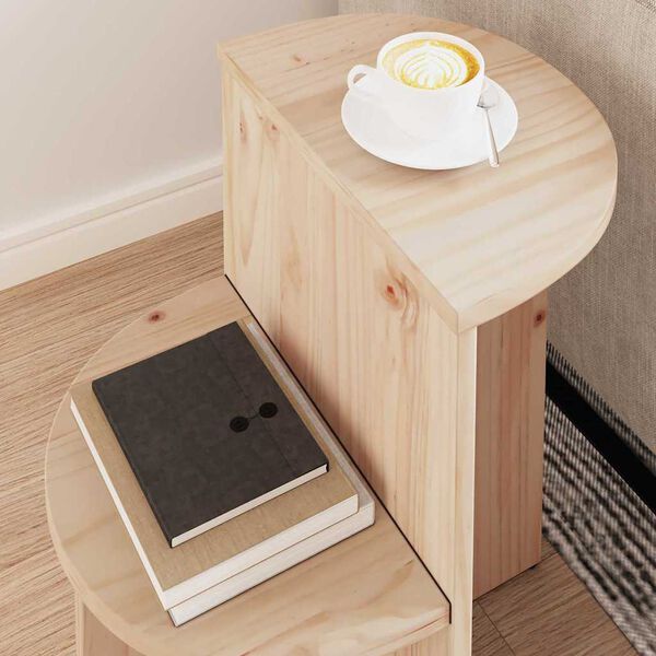 vidaXL Coffee Table Natural 50 x 40 x 50 cm Solid pine wood