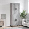 vidaXL Highboard Grey Sonoma 69.5x34x180 cm Engineered Wood