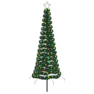 vidaXL LED Tinsel Christmas Tree with Spike EKENAS 180 cm 220 LEDs