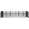 vidaXL Outdoor Dog Kennel Steel 41.47 m²