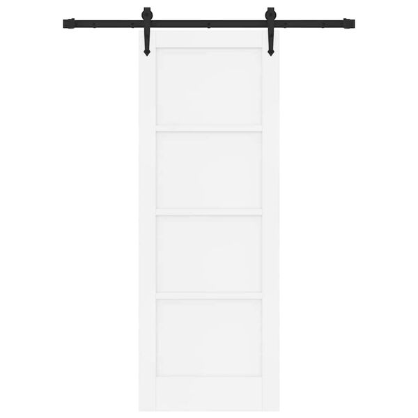 vidaXL Sliding Door ORKDAL White 73.5 x 198.5 cm Solid Pine Wood
