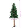 vidaXL Slim Christmas Tree Green 180 cm PVC and Solid Pine wood