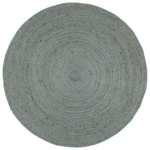 vidaXL Handmade Rug Jute Round 180 cm Olive Green