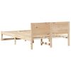 vidaXL Bed Frame with Headboard Natural 120 x 200 cm Solid Pine Wood
