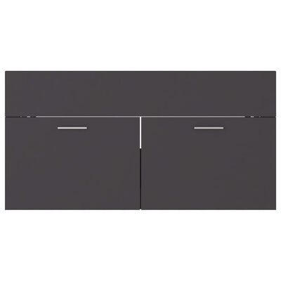 vidaXL Sink Cabinet Grey 90x38.5x46 cm Engineered Wood