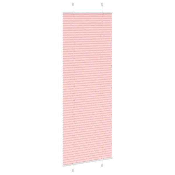vidaXL Pleated Blind Pink 80x200 cm Fabric Width 79.4 cm Polyester