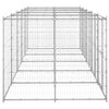 vidaXL Outdoor Dog Kennel Galvanised Steel 12.1 m&sup2;