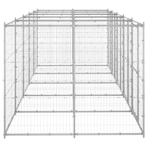 vidaXL Outdoor Dog Kennel Galvanised Steel 12.1 m&sup2;