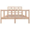 vidaXL Bed Frame without Mattress Solid Wood 140x200 cm (810082+814194)