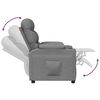 vidaXL Recliner Chair Light Grey Fabric