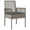 vidaXL Garden Dining Set 5 pcs Grey Poly rattan