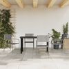 vidaXL 5 Piece Garden Dining Set Grey and Black Poly Rattan and Steel