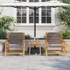 vidaXL Garden Chairs with Table 3 pcs Grey Solid Acacia Wood