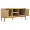 vidaXL TV Cabinet FLORO Wax Brown 114x43x55 cm Solid Pine Wood