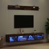 vidaXL TV Wall Cabinet Set with LED 5 pcs Old Wood Engineered Wood