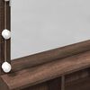 vidaXL Dressing Table with LED Brown Oak 80x41x134.5 cm