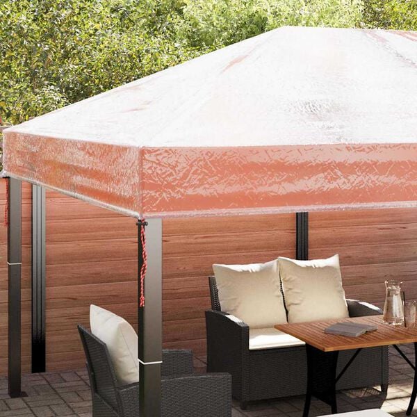 vidaXL Gazebo Cover Replacement Transparent 400 x 300 x 32 cm PVC