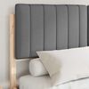 vidaXL Bed Frame with Upholstered Headboard Dark Grey 140 x 200 cm