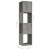 vidaXL Rotating Cabinet Concrete Grey 34.5x34.5x75.5 cm Engineered Wood